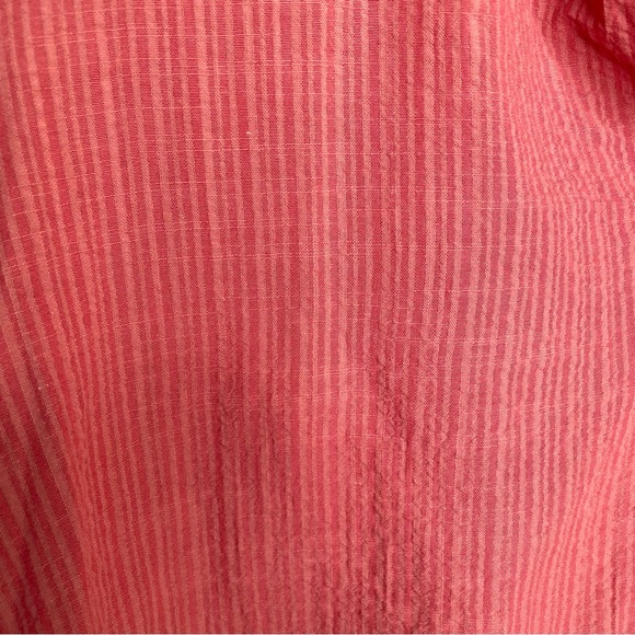 Evereve Ingrid Textured Stripe Top Cotton Blend Work Flowy in Rusted Rose M - Picture 9 of 11
